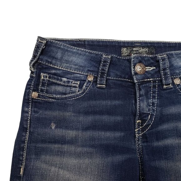 Silver Suki Mid Rise Capri Jeans Womens 28 Mid Rise - Picture 3 of 11